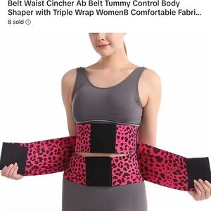 Waist Cincher Tummy Control Body Shaper - Pink Leopard